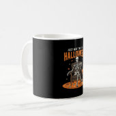 ハロウィーンを待つ骸骨デザイン_1 コーヒーマグカップ (正面左)