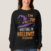 ハロウィーンを待つ魔女の帽子 スウェットシャツ (正面)