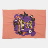 ハロウィーンを愛する女の子 キッチンタオル (横)