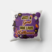 ハロウィーンを愛する女の子 クッション (裏面)