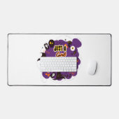 ハロウィーンを愛する女の子 デスクマット (キーボード&マウス)