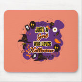 ハロウィーンを愛する女の子 マウスパッド (正面)