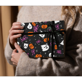 ハロウィーンを感じるスリリングなデザイン ラッピングペーパー