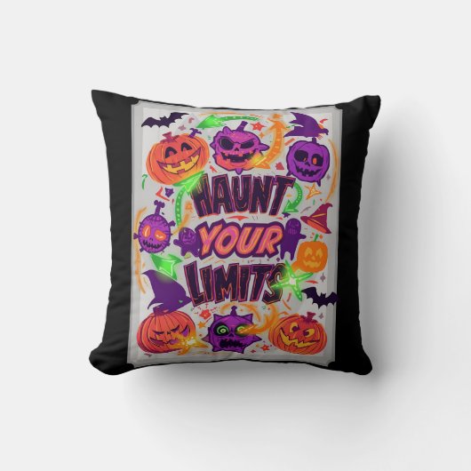 ハロウィーンを楽しもう ネオンハロウィーン クッション (正面)