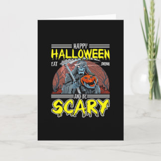 ハロウィーンを楽しもう 食べたり飲んだりして怖くてクールに過ごそう カード