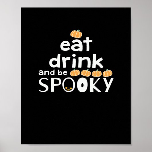 ハロウィーンを楽しもう 食べたり飲んだり怖がらせたり トレンディー ポスター (正面)