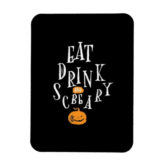 ハロウィーンを楽しもう 食べたり飲んだり悪魔になろう トレンディー マグネット (縦)