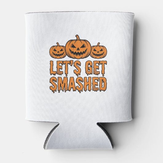 ハロウィーンを楽しもう Let's Get Smashed パンプキン 缶クーラー (正面)