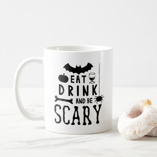 ハロウィーンを楽しんでおどろこう コーヒーマグカップ (ドーナツ)