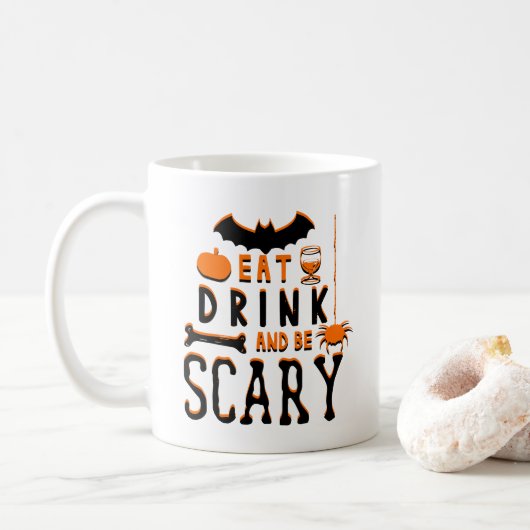 ハロウィーンを楽しんでおどろこう コーヒーマグカップ (ドーナツ)