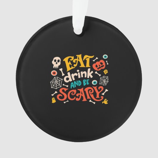 ハロウィーンを楽しんで怖がらせて 基本デザインTシャツ オーナメント (正面)