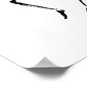 ハロウィーンを見ている人がいないようにスケルトンが踊る ポスター (角)