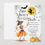 ハロウィーンを降りようとしたおしっこパーティー 招待状 (正面/裏面)