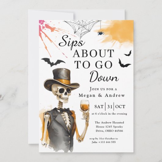 ハロウィーンを降りようとしたおしっこパーティー 招待状 (正面)