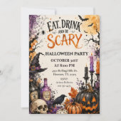 ハロウィーンを食べ、飲んで、怖がらせろ 招待状 (正面)