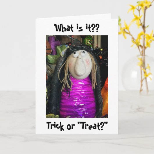 ハロウィーンを騙すつもりはないと言う カード (黄色い花)