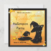 ハロウィーンを魅了するカクテルウィッチパーティー 招待状 (正面)