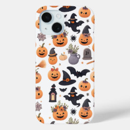 ハロウィーンアイコンパターンiPhoneケース iPhone 15ケース