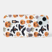 ハロウィーンアイコン柄iPhoneケース iPhone 15ケース (裏面横)