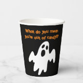 ハロウィーンアウトキャンディおもしろい幽霊 紙コップ (裏面)