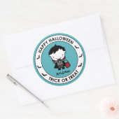 ハロウィーンアクアトリートバッグステッカーラベル ラウンドシール (封筒)