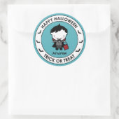 ハロウィーンアクアトリートバッグステッカーラベル ラウンドシール (バッグ)