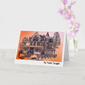 ハロウィーンアットメアリータイラームーアの家 箔グリーティングカード (蘭)