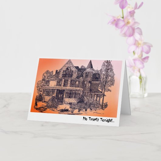 ハロウィーンアットメアリータイラームーアの家 箔グリーティングカード (蘭)