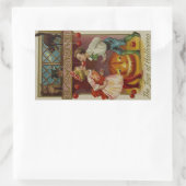 ハロウィーンアップルボビングカップルヴィンテージの喜び 長方形シール (バッグ)