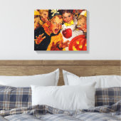 ハロウィーンアップルボビングプリント キャンバスプリント (インサイチュ (寝室))