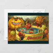 ハロウィーンアップルボビング ポストカード (正面/裏面)