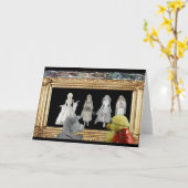 ハロウィーンアドベンチャー。グリーティングカード カード (黄色い花)