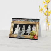 ハロウィーンアドベンチャー。グリーティングカード カード (黄色い花)