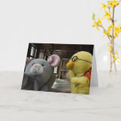 ハロウィーンアドベンチャー。グリーティングカード カード (黄色い花)