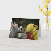 ハロウィーンアドベンチャー。グリーティングカード カード (黄色い花)