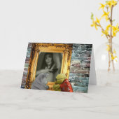 ハロウィーンアドベンチャー。グリーティングカード カード (黄色い花)