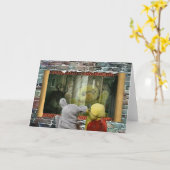 ハロウィーンアドベンチャー。グリーティングカード カード (黄色い花)