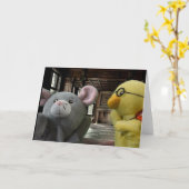 ハロウィーンアドベンチャー。グリーティングカード カード (黄色い花)