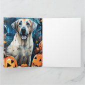 ハロウィーンアナトリアンシェパンプキンス怖い カード (内部)