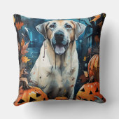 ハロウィーンアナトリアンシェパンプキンス怖い クッション (裏面)