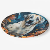 ハロウィーンアナトリアンシェパンプキンス怖い ペーパープレート (アングル)