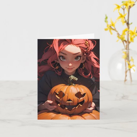 ハロウィーンアニメB カード (黄色い花)