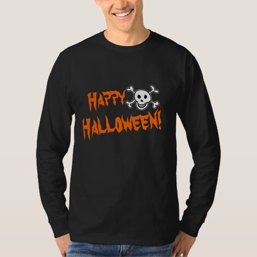 ハロウィーンアパレ男性へル | スカル・骨 Tシャツ (正面)