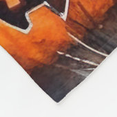 ハロウィーンアフェンピンシャーとカボチャ怖い フリースブランケット (角)