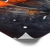 ハロウィーンアフェンピンシャーとカボチャ怖い ポスター (角)