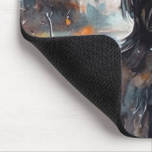 ハロウィーンアフェンピンシャーとカボチャ怖い マウスパッド (コーナー)