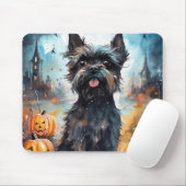 ハロウィーンアフェンピンシャーとカボチャ怖い マウスパッド (マウス)