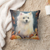 ハロウィーンアメリカンエスキモとカボチャ怖い クッション (ブランケット)