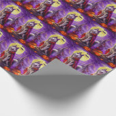 ハロウィーンアラスカンマラムートヴァンパイアパンプキンズ怖 ラッピングペーパー (角)