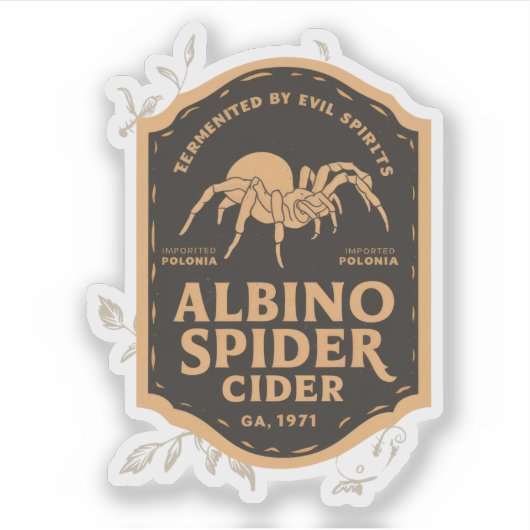 ハロウィーンアルビノスパイダーケイズウィッチスポーションボトル シール (正面)